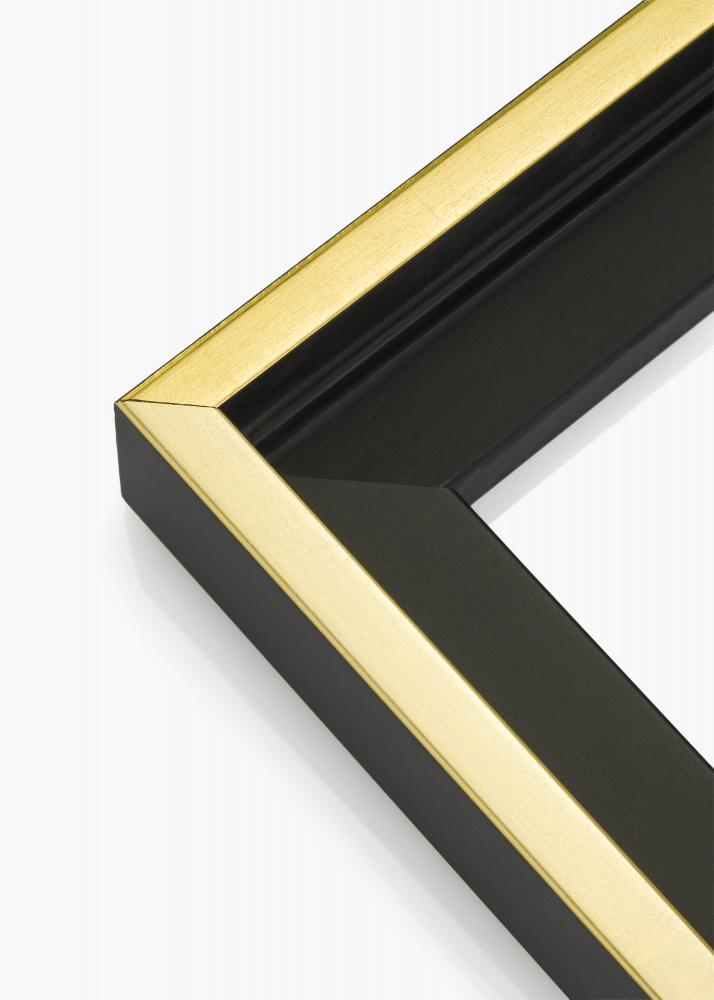 Bilderrahmen fr Leinwand Tacoma Schwarz / Gold 60x80 cm