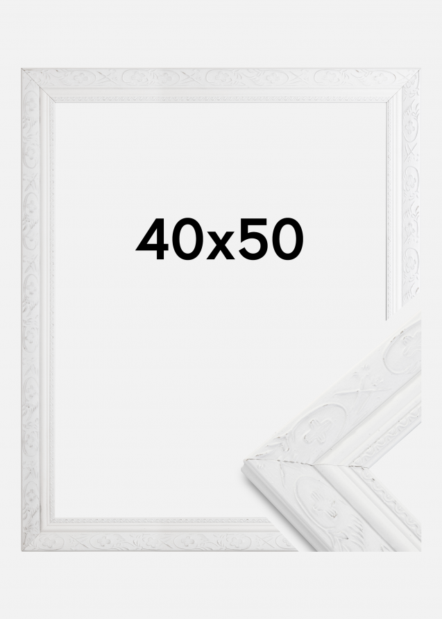 Rahmen Barock Weiß 40x50 cm