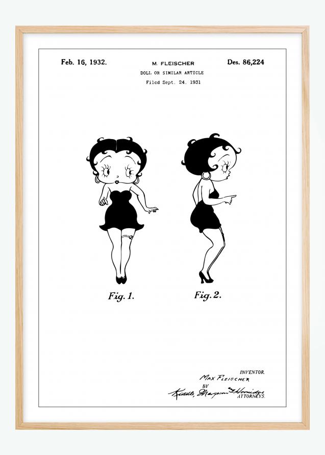 Patentzeichnung - Betty Boop Poster