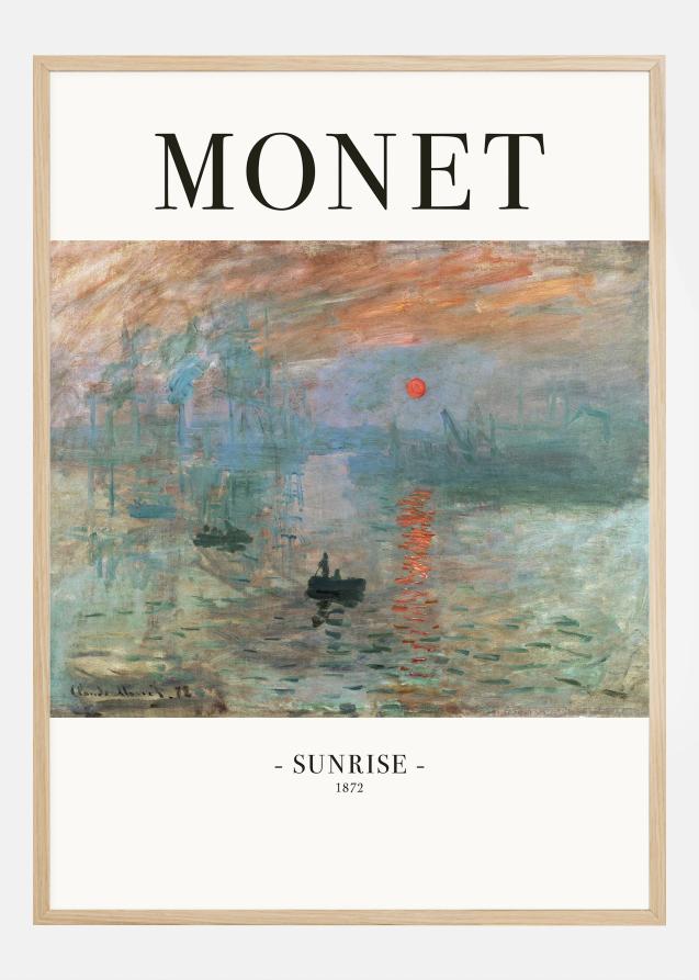 Claude Monet -Sunrise 1872 Poster