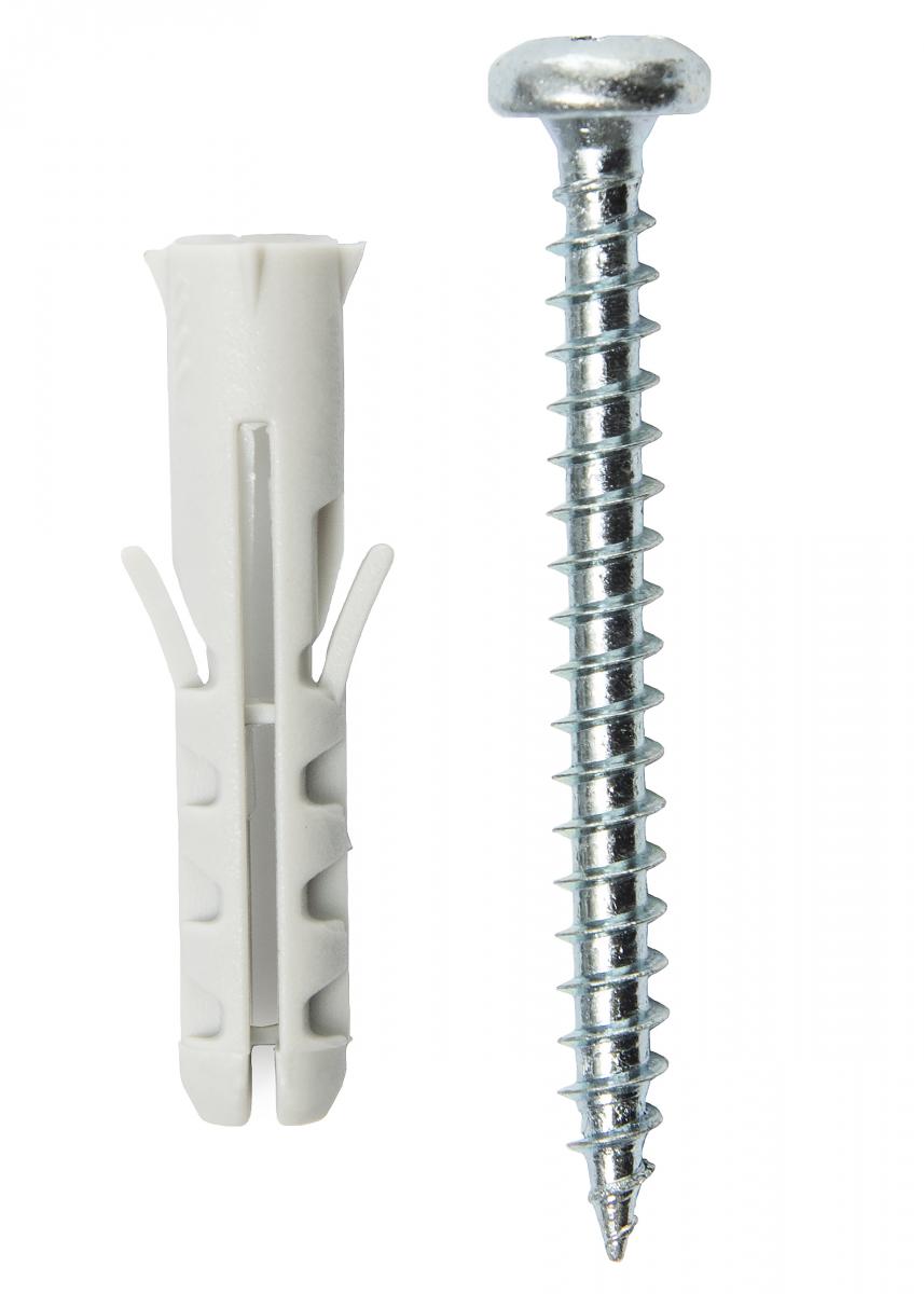 Schraube und Dübel für Betonwand - 5er-Pack (40x8 mm)