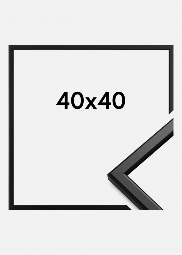 Rahmen Slim Matt Antireflexglas Schwarz 40x40 cm