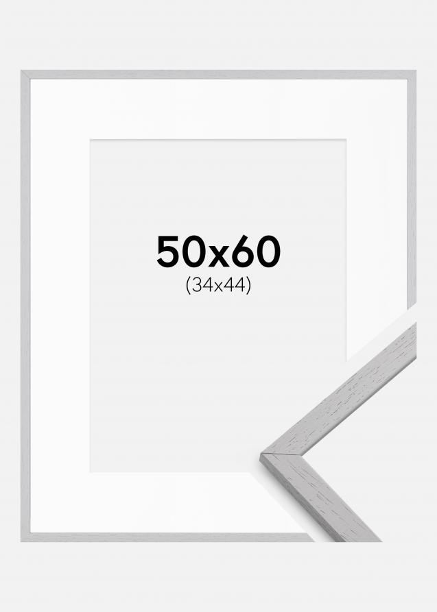 Rahmen Edsbyn Grey 50x60 cm - Passepartout Weiß 35x45 cm
