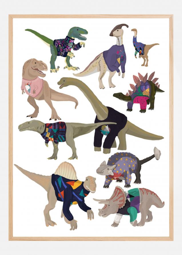 Dinosaurs In 80s Jumpers Poster