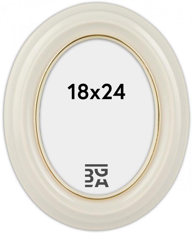Eiri Mozart Oval Weiß 18x24 cm