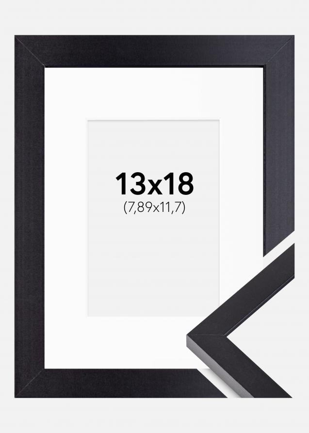 Rahmen Selection Schwarz 13x18 cm - Passepartout Weiß 3,5x5 inches