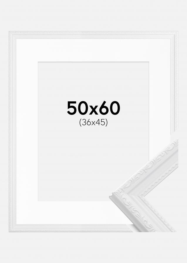 Rahmen Abisko Weiß 50x60 cm - Passepartout Weiß 37x46 cm