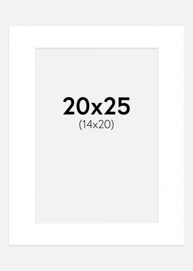 Passepartout Superweiß (weißer Kern) 20x25 cm (14x20)