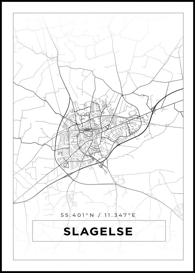 Map - Slagelse - White