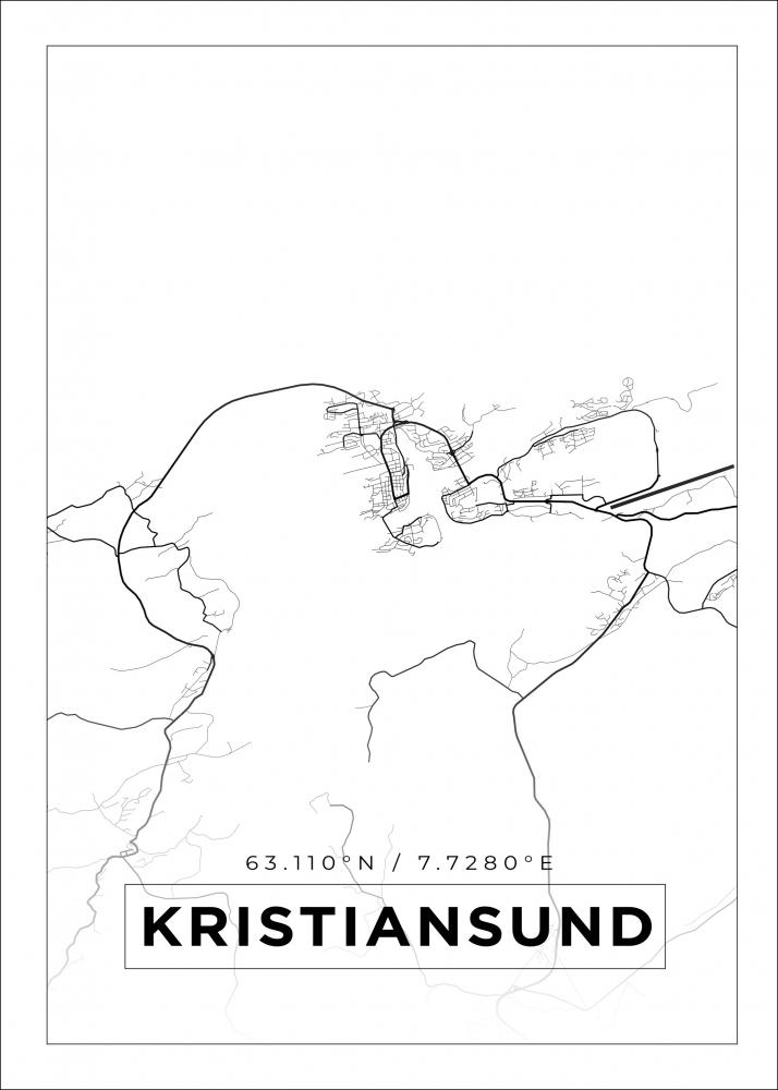 Map - Kristiansund - White
