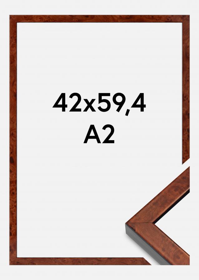 Rahmen Hermes Acrylglas Burr Walnut 42x59,4 cm (A2)