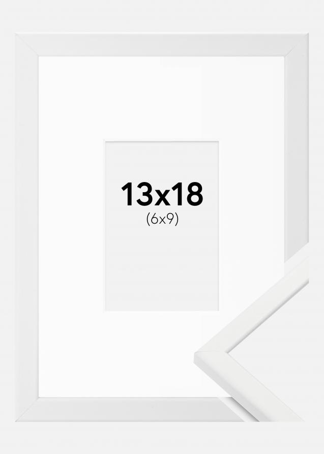 Rahmen Kaspar Weiß 13x18 cm - Passepartout Weiß 7x10 cm