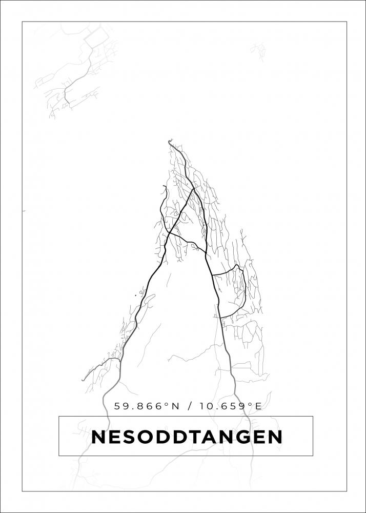 Map - Nesoddtangen - White