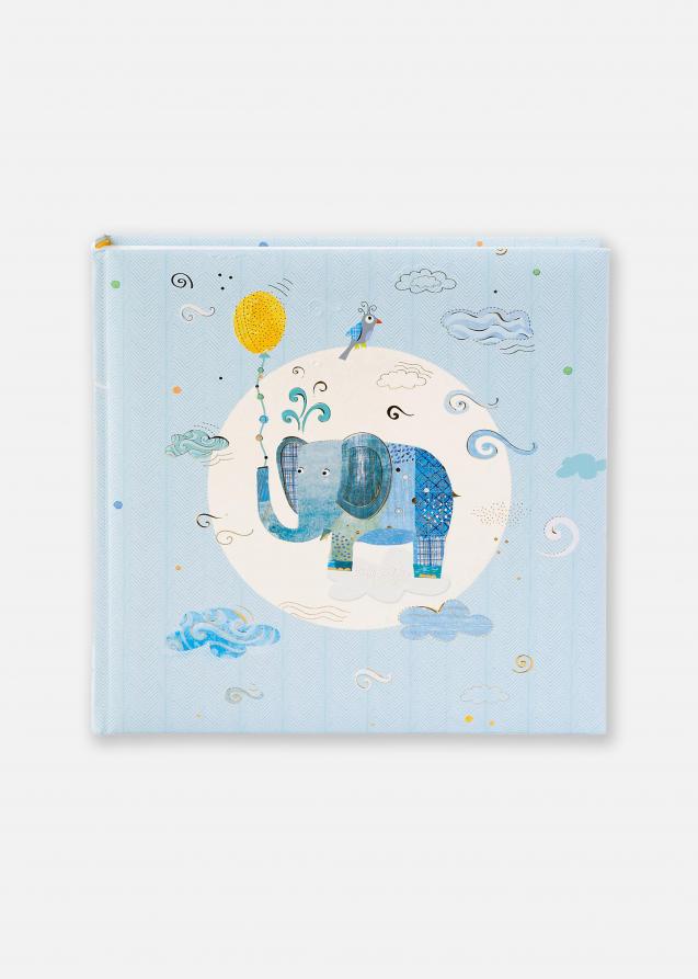 Blue Elephant Fotoalbum - 25x25 cm (60 weiße Seiten / 30 Blatt)