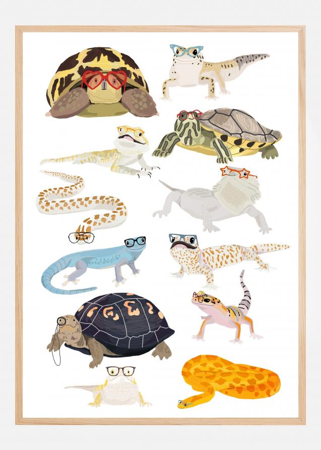 Reptiles In Glasses Poster