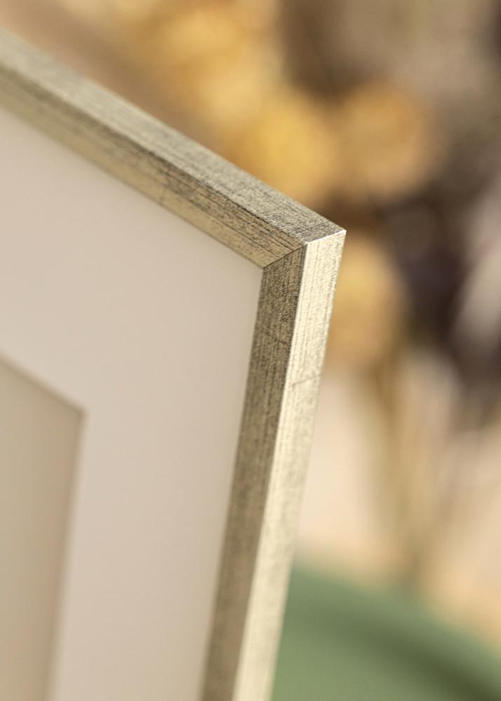 Rahmen Galant Silber 50x70 cm - Passepartout Wei 42x59,4 cm