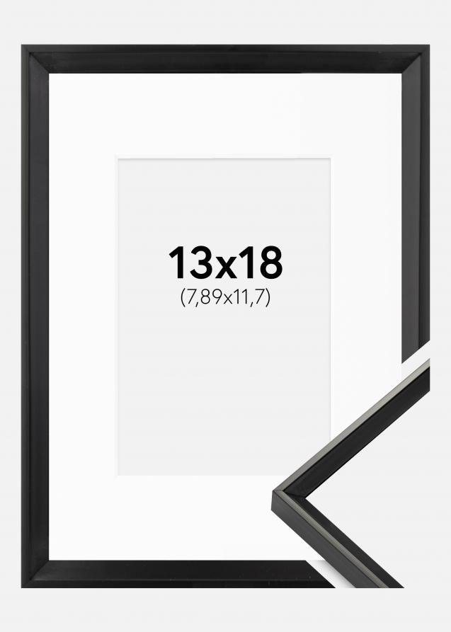 Rahmen Desire Schwarz 13x18 cm - Passepartout Weiß 3,5x5 inches