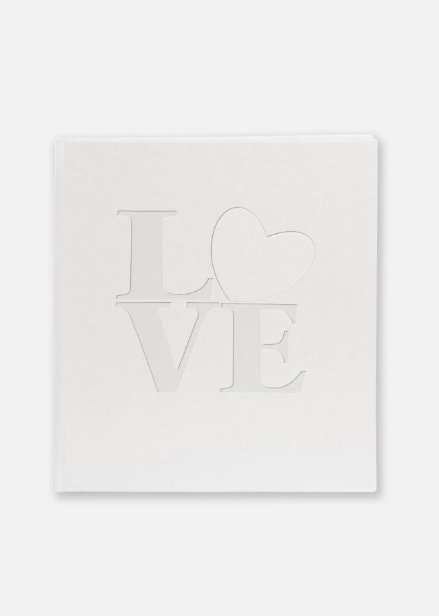 White Love Gästebuch - 23x25 cm (176 weiße Seiten / 88 Blatt)