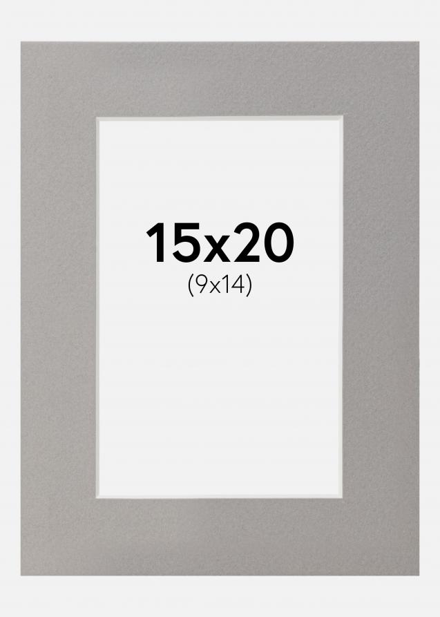 Passepartout Grau 15x20 cm (9x14)