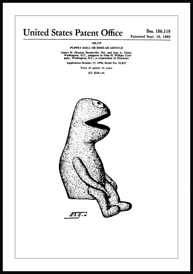 Patentzeichnung - Die Muppets - Kermit I Poster