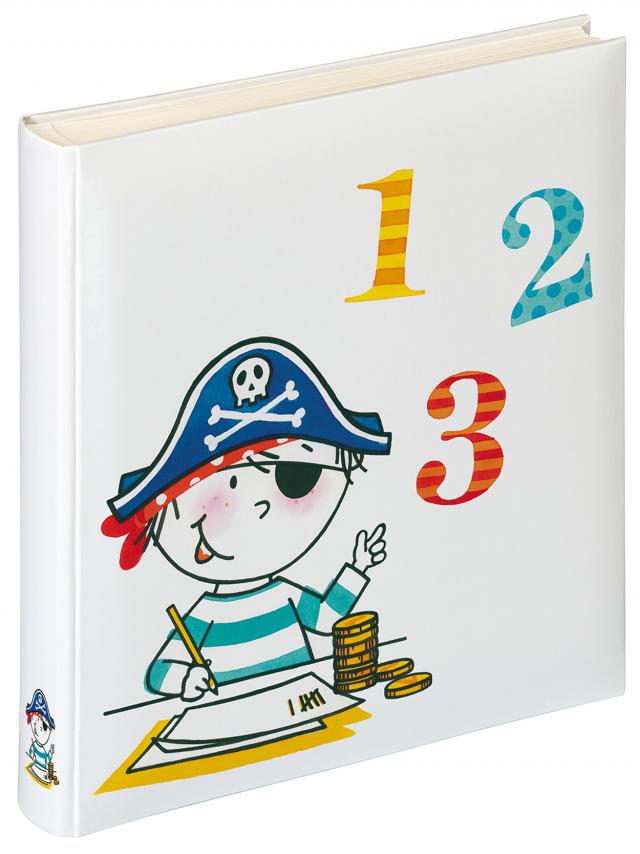 Kinderalbum Pirat Schule - 28x30,5 cm (50 weiße Seiten / 25 Blatt)