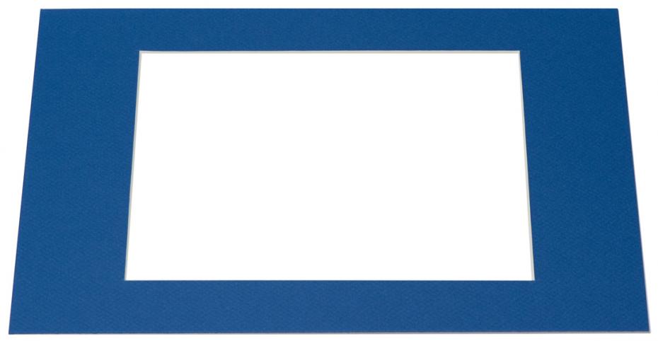 Passepartout Blau (weier Kern) - Magefertigt