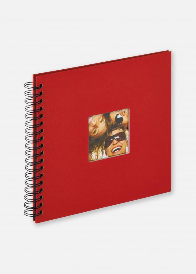 Fun Spiralalbum Rot - 26x25 cm (40 schwarze Seiten / 20 Blatt)