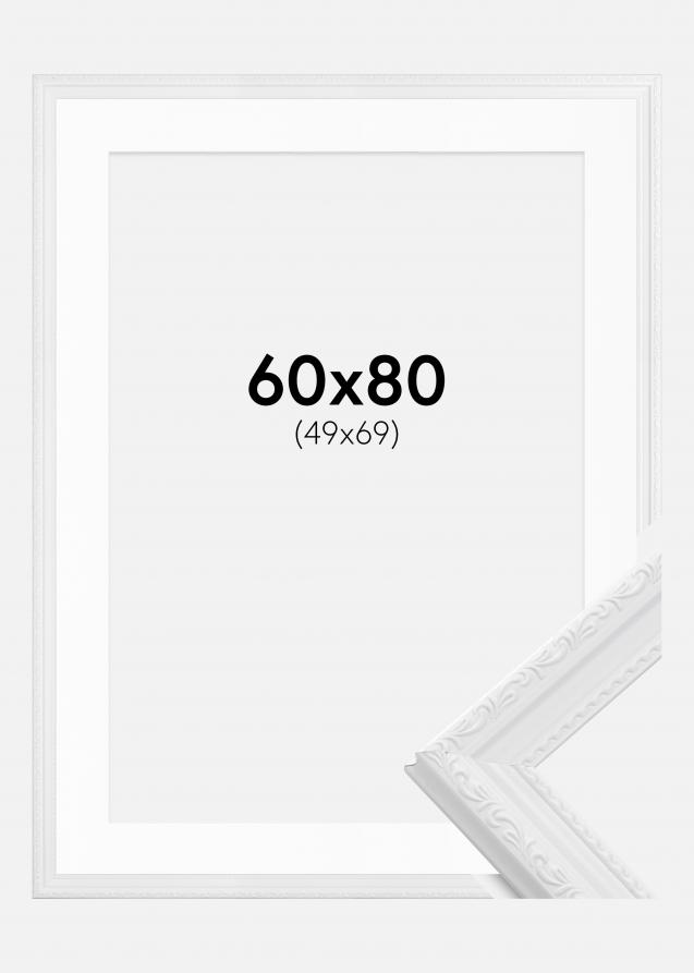 Rahmen Abisko Weiß 60x80 cm - Passepartout Weiß 50x70 cm
