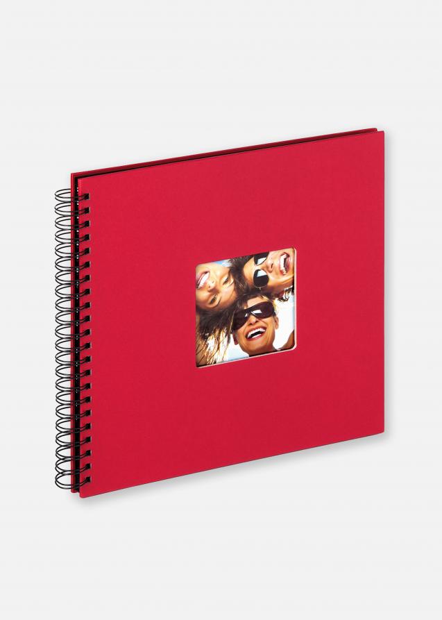 Fun Spiralalbum Rot - 30x30 cm (50 schwarze Seiten / 25 Blatt)