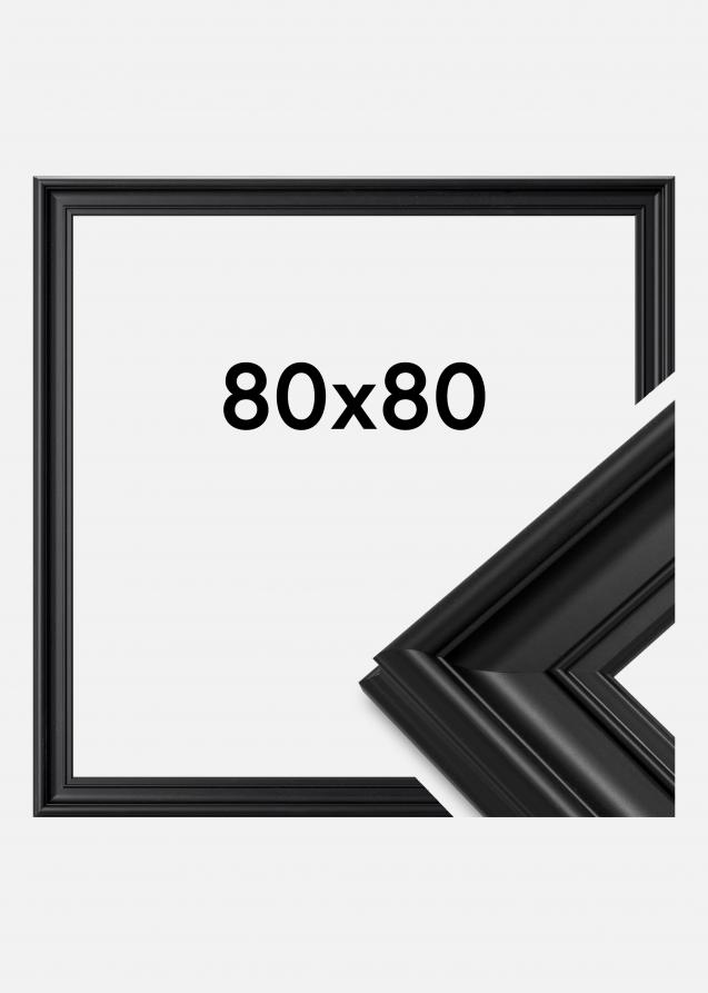 Rahmen Mora Premium Acrylglas Schwarz 80x80 cm