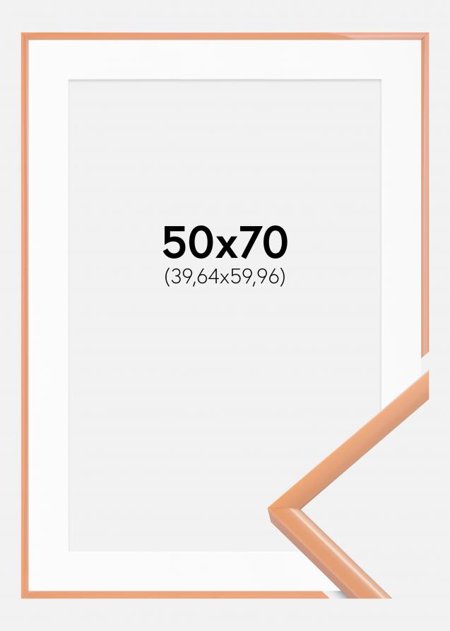 Rahmen New Lifestyle Apricot 50x70 cm - Passepartout Weiß 16x24 inches