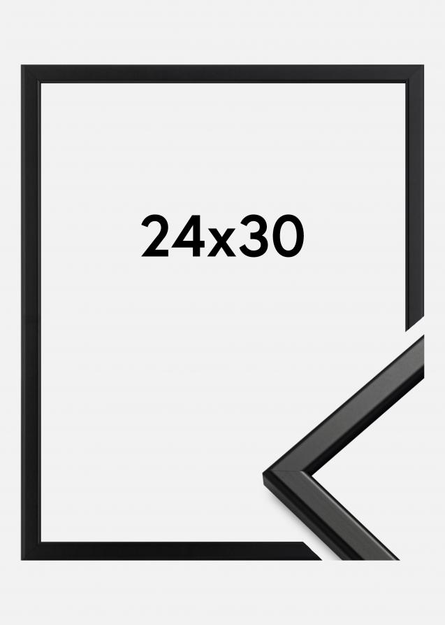 Rahmen Slim Matt Antireflexglas Schwarz 24x30 cm