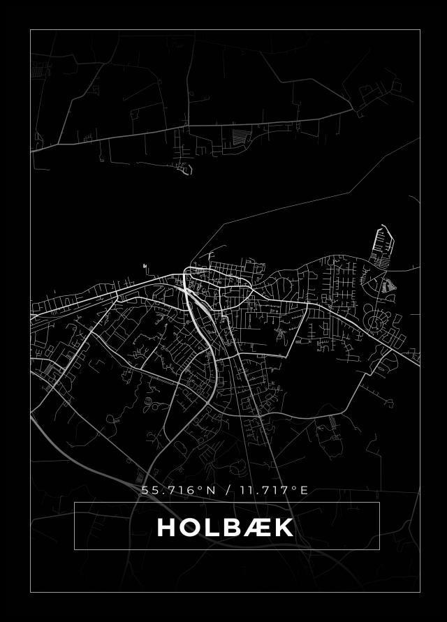Map - Holbæk - Black