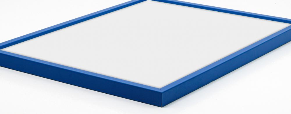 Rahmen E-Line Blau 30x40 cm - Passepartout Wei 8x12 inches