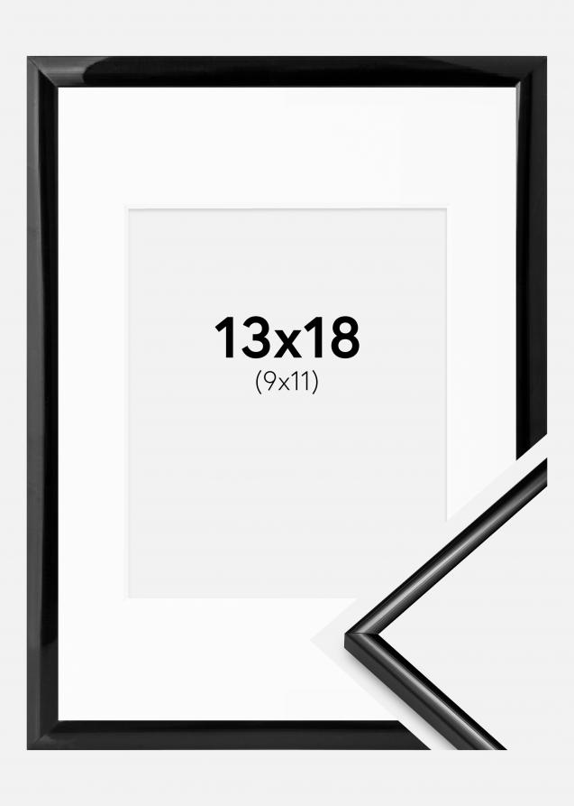 Rahmen Scandi Schwarz 13x18 cm - Passepartout Weiß 10x12 cm