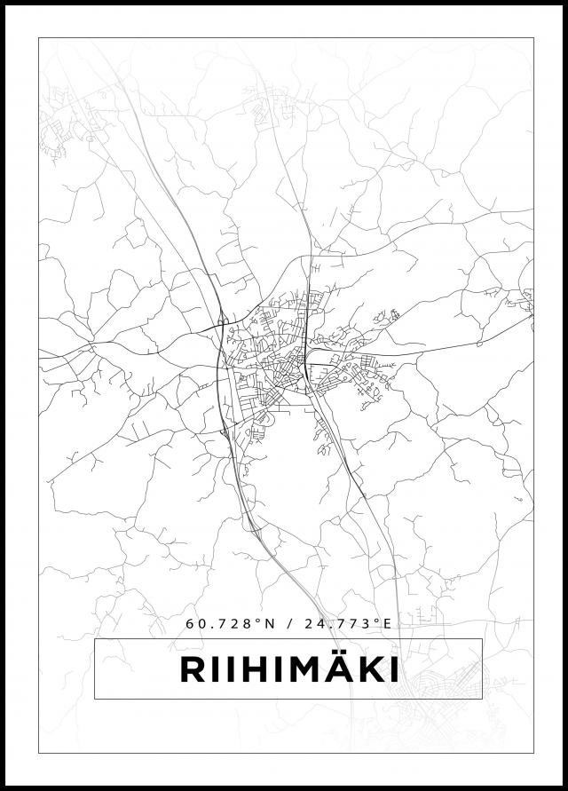 Map - Riihimäki - White