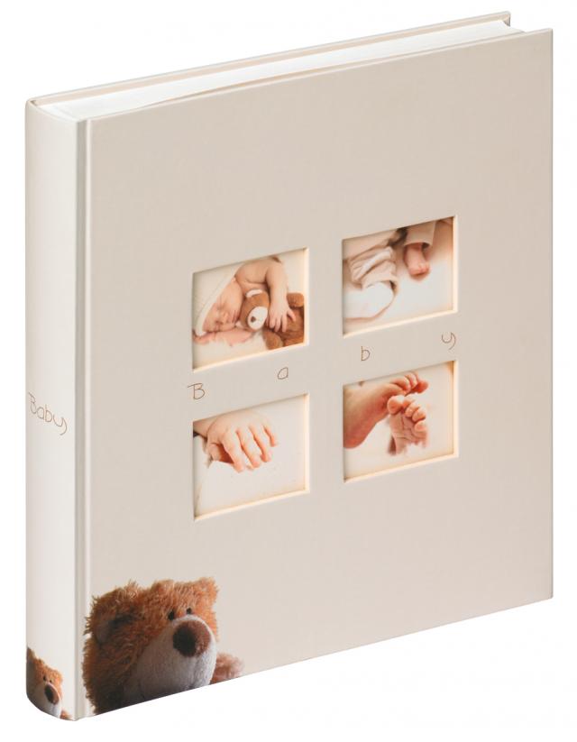Classic Bear Kinderalbum Creme - 28x30,5 cm (60 weiße Seiten / 30 Blatt)
