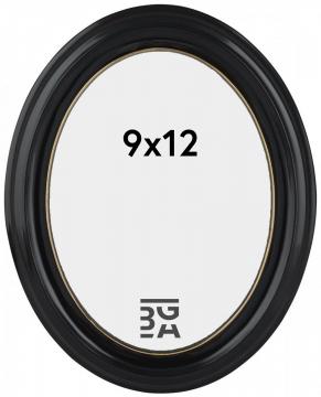 Eiri Mozart Oval Schwarz 9x12 cm