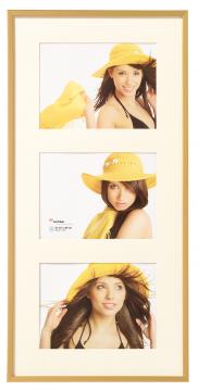 New Lifestyle Collage-Rahmen Gold - 3 Bilder (15x20 cm)