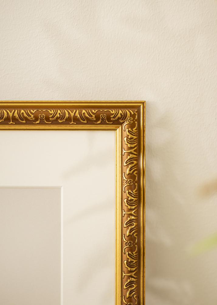 Rahmen Swirl Acrylglas Gold 70x100 cm