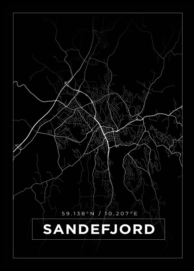 Map - Sandefjord - Black