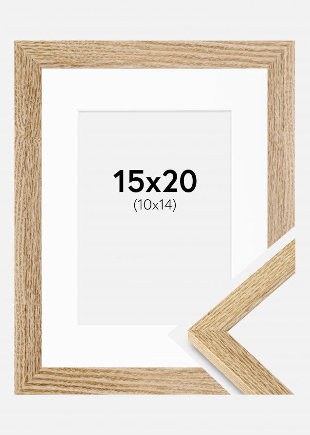 Rahmen Selection Eiche 15x20 cm - Passepartout Weiß 11x15 cm