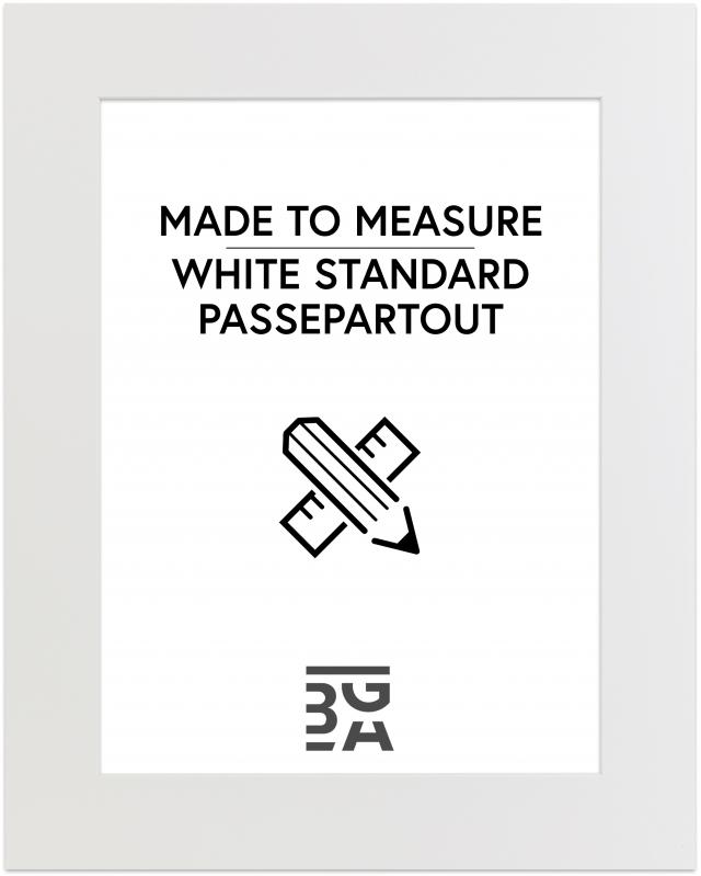 Passepartout Weiß Standard (weißer Kern) - Maßgefertigt