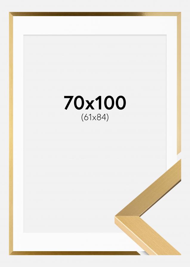 Rahmen Selection Gold 70x100 cm - Passepartout Weiß 62x85 cm