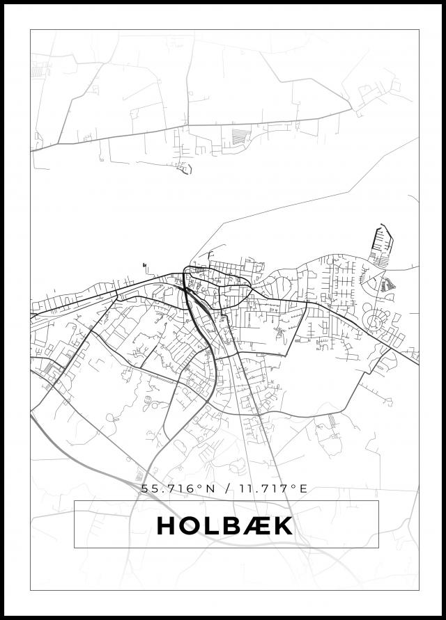 Map - Holbæk - White
