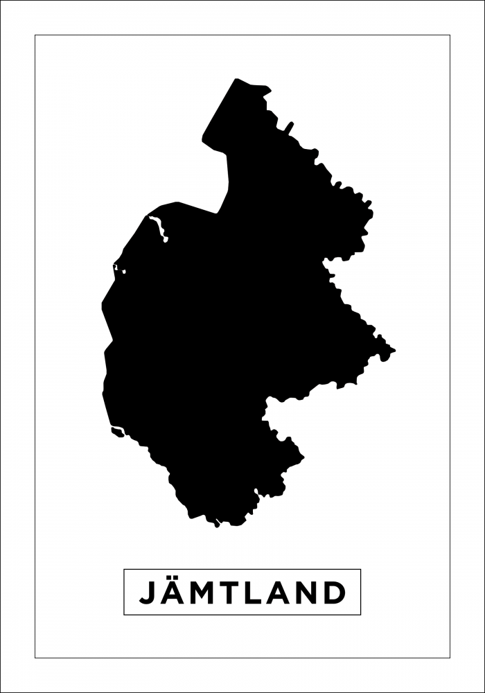 Map - Jmtland - White Poster