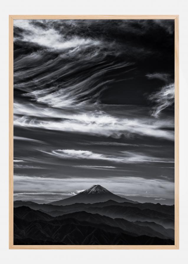 Expressive clouds Fuji Poster