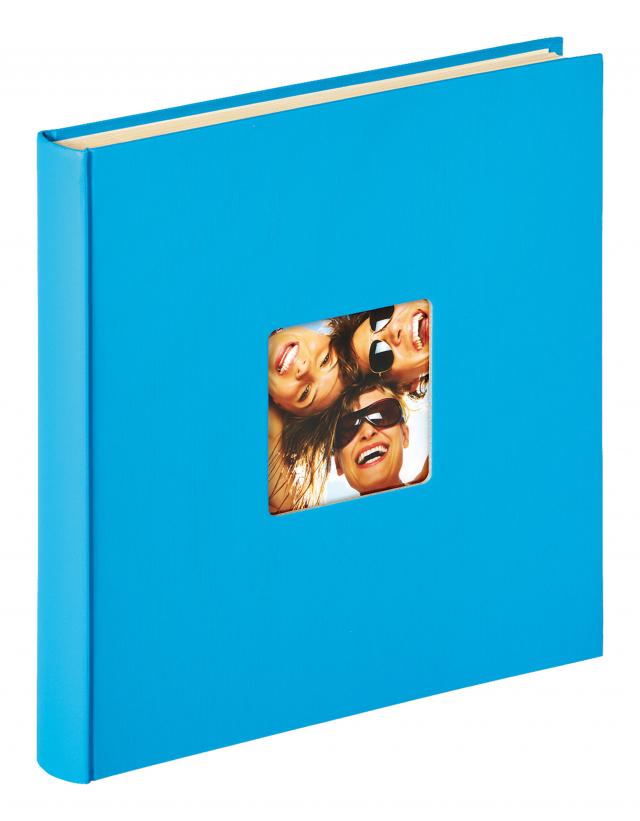 Fun selbstklebend Meerblau - 33x34 cm (50 weiße Seiten / 25 Blatt)