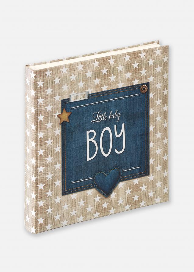 Little Babyalbum Boy Blau - 28x30,5 cm (50 weiße Seiten / 25 Blatt)
