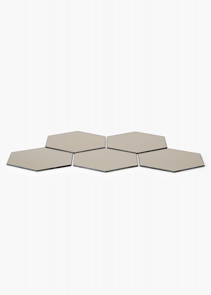 KAILA Spiegel Hexagon Dark Bronze 18x21 cm - 5er-Pack